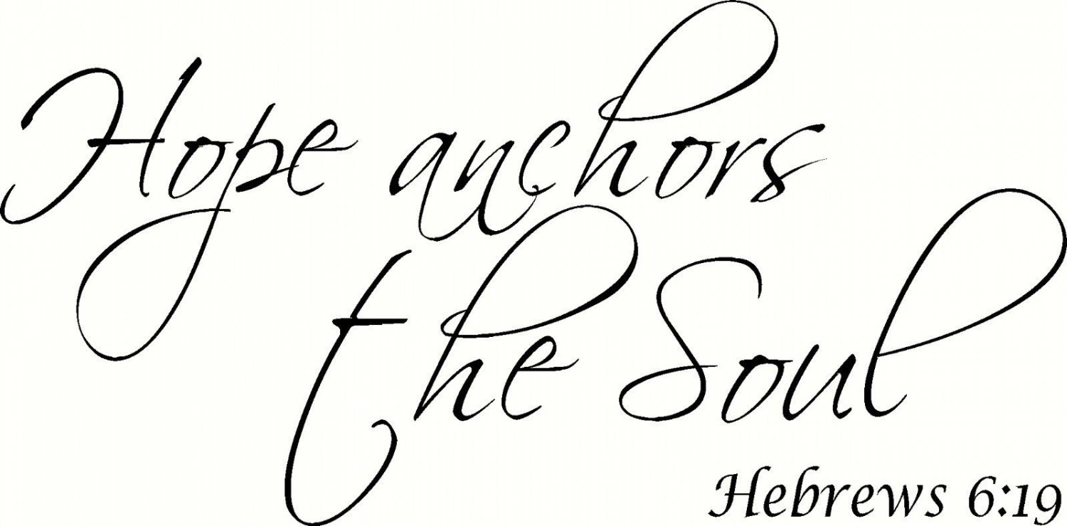Hebrews 6:19 11" x 22" Bible Verse Wall Decal by Scripture Wall Art
