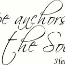 Hebrews 6:19 11" x 22" Bible Verse Wall Decal by Scripture Wall Art