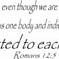 Romans 12:5 11" x 22" Bible Verse Wall Decal by Scripture Wall Art