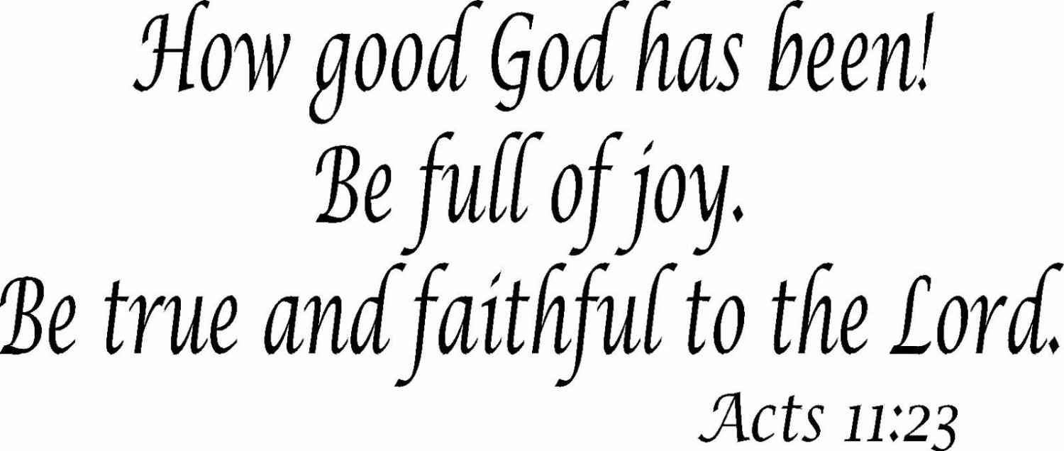 Acts 11:23 11"x 22" Bible Verse Wall Decal by Scripture Wall Art