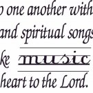 Ephesians 5:19 9"x 22" Bible Verse Wall Decal ~ Scripture Wall Art