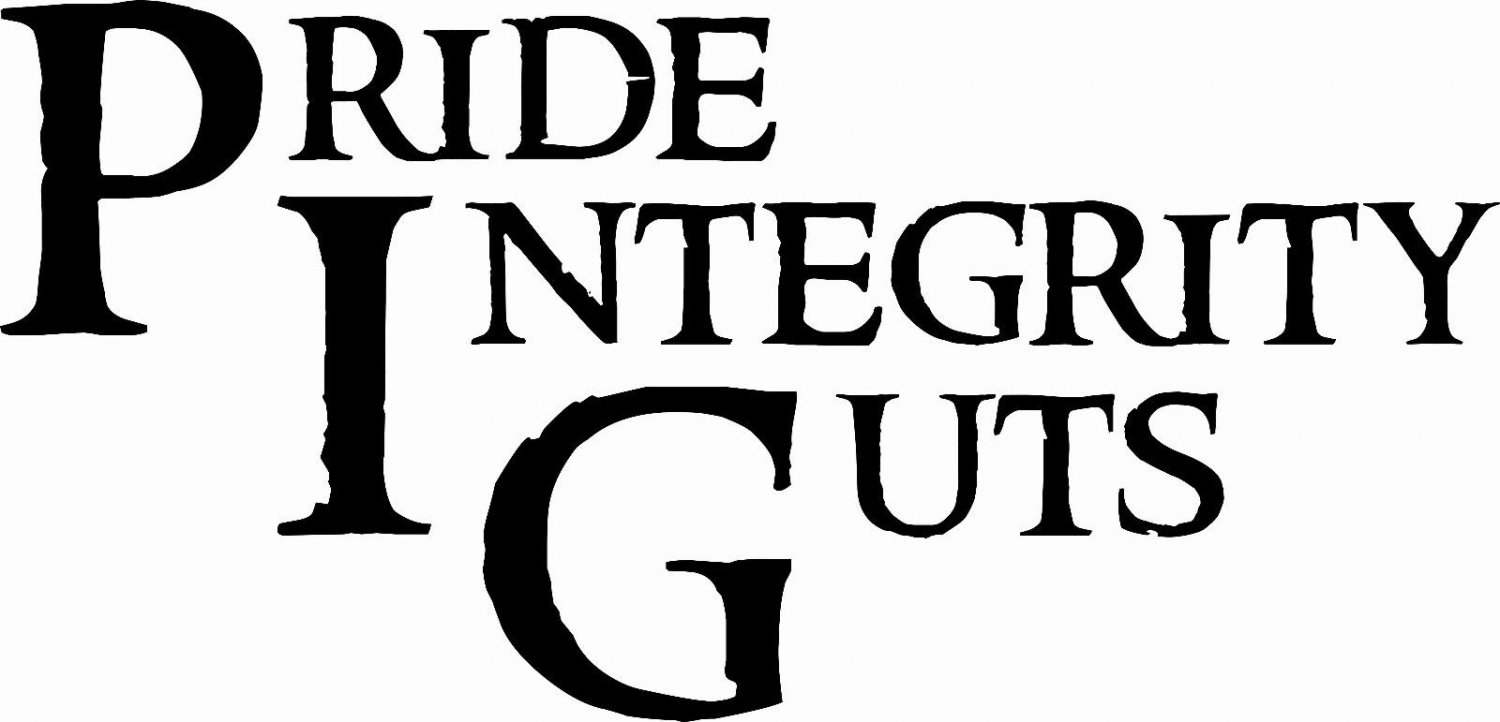 Pride Integrity Guts 11x22 Motivational Inspirational Vinyl Decal Wall Art
