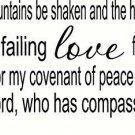 Isaiah 54:10. Though the Mountains Be Shaken...my Unfailing Love...will Not B...