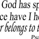 Psalm 62:11, Vinyl Wall Art, Once God Has Spoken; Twice Have I Heard This: Al...