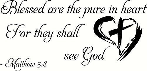 Matthew 5:8 Blessed Are the Pure in Heart for They Will See God. Bible Verse ...