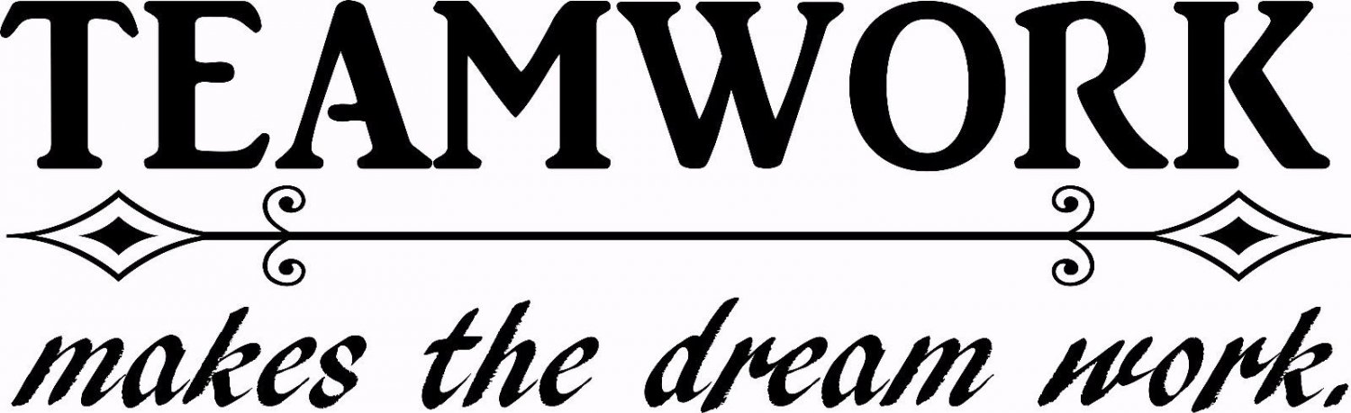 TWDW V2 Teamwork Makes the Dream 8 x 20:Motivational and inspirational Wall Art