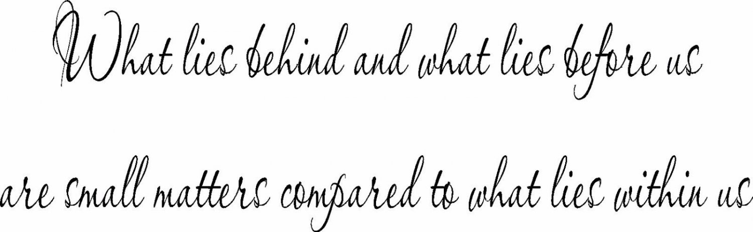 What Lies Before Us 9"x22" Bible Verse Wall Decal by Scripture Wall Art - Decor