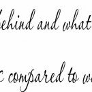 What Lies Before Us 9"x22" Bible Verse Wall Decal by Scripture Wall Art - Decor