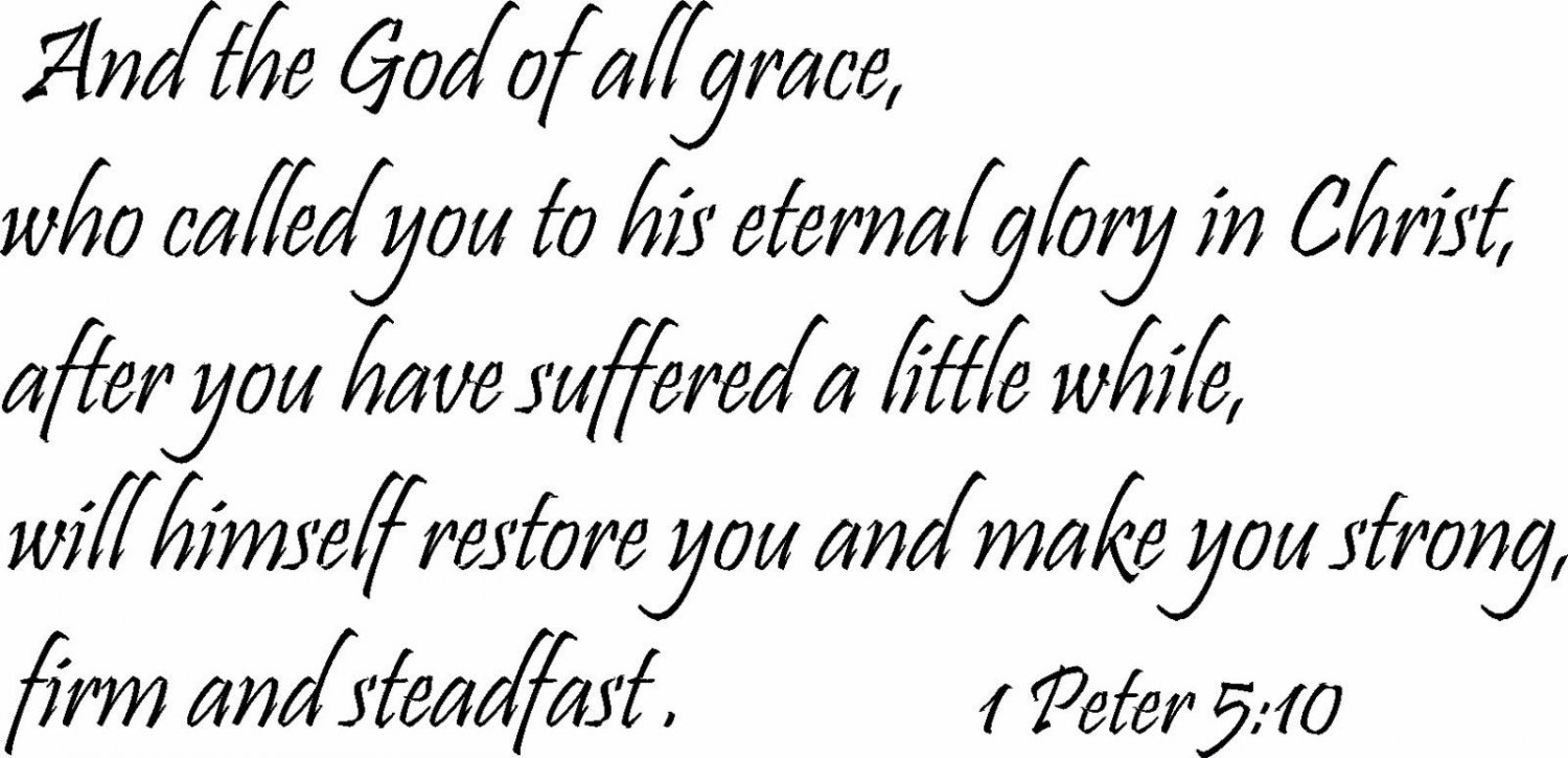 1 Peter 5:10 11"x22" Bible Verse Wall Decal by Scripture Wall Art