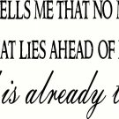 Faith Tells Me... 11"x 22" Bible Verse Wall Decal ~ Scripture Wall Art