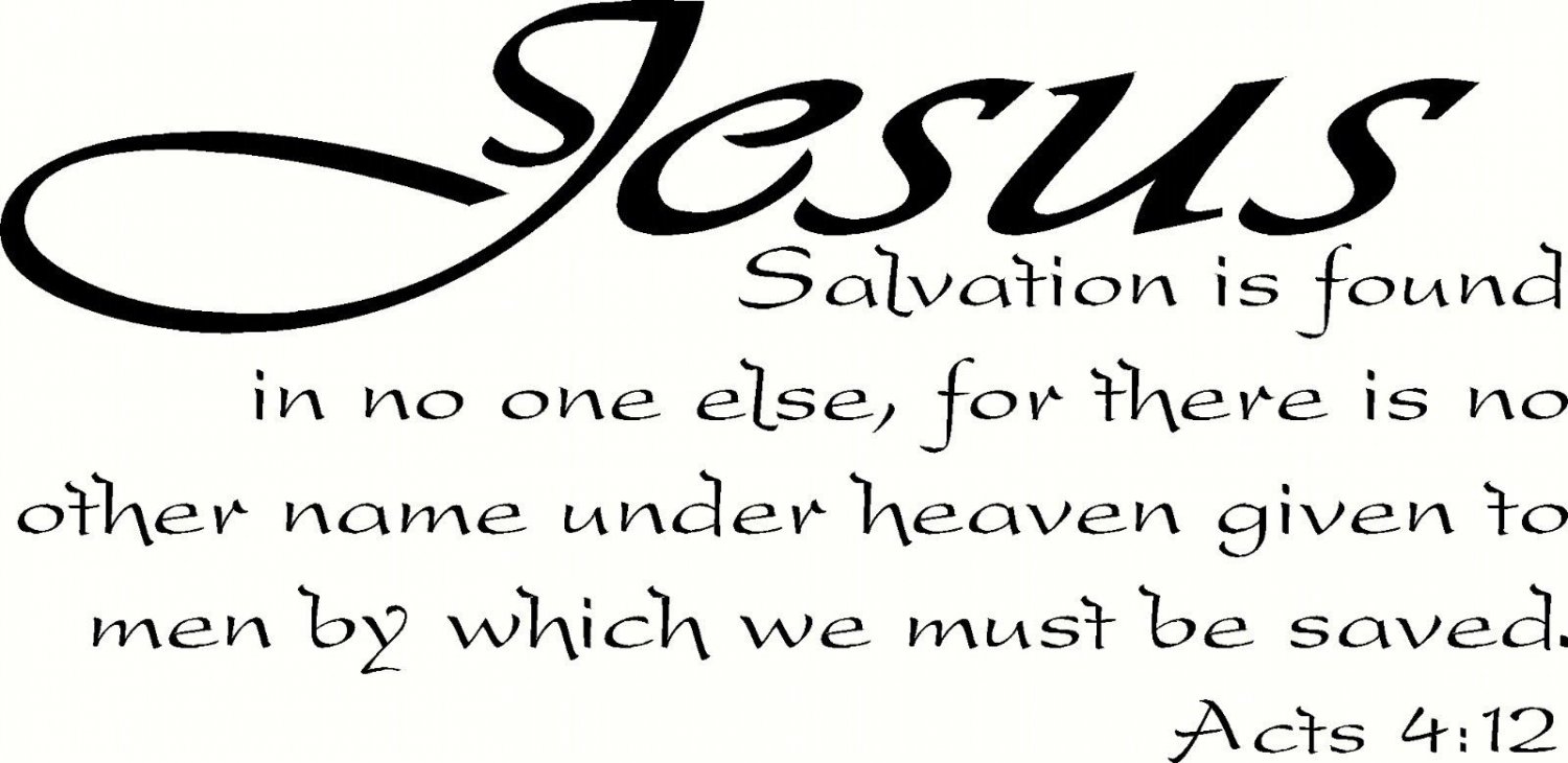 Acts 4:12 V2 11"x 22" Bible Verse Wall Decal ~ Scripture Wall Art
