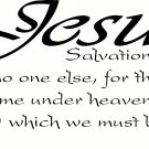Acts 4:12 V2 11"x 22" Bible Verse Wall Decal ~ Scripture Wall Art