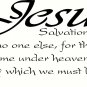 Acts 4:12 V2 11"x 22" Bible Verse Wall Decal ~ Scripture Wall Art
