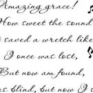 Amazing Grace! How Sweet the Sound Bible Verse Wall Decal Scripture