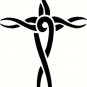 Artistic Cross Bible Verse Wall Decal by Scripture Wall Art