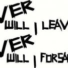 Never Will I Leave You, Never Will I Forsake You. GIANT SIZED Bible Verse Ins...