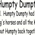 Humpty Dumpty Wall Decal by Scripture Wall Art