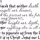 Romans 8:38-39  18"x35" Bible Verse Wall Decal by Scripture Wall Art - Decor