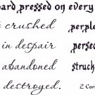 2 Corinthians 4:8-9 11"x22" Bible Verse Wall Decal by Scripture Wall Art