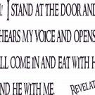 Revelation 3:20 11"x22" Bible Verse Wall Decal by Scripture Wall Art - Decor