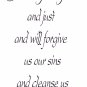 1 John 1:9 11"x22" Bible Verse Wall Decal by Scripture Wall Art