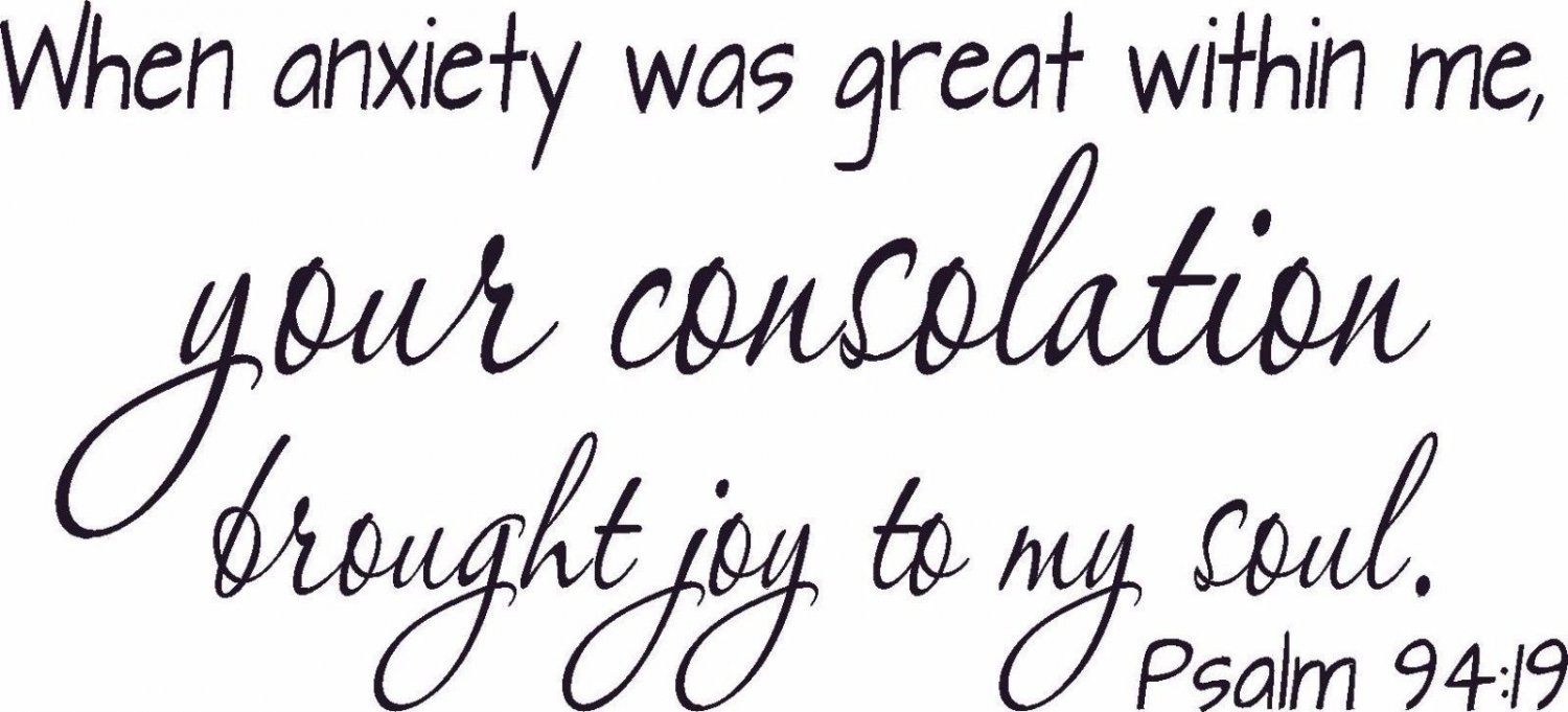 Psalm 94:19 11"x22" Bible Verse Wall Decal by Scripture Wall Art - Decor