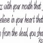 Romans 10:9 11"x22" Bible Verse Wall Decal by Scripture Wall Art - Decor