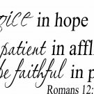 Romans 12:12 11"x22" Bible Verse Wall Decal by Scripture Wall Art - Decor