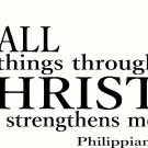Philippians 4:13 V2 11"x22" Bible Verse Wall Decal by Scripture Wall Art