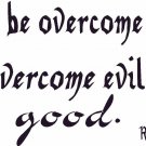 Romans 12:21 11" x 22" Bible Verse Wall Decal by Scripture Wall Art