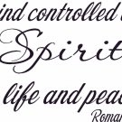 Romans 8:6 11" x 22" Bible Verse Wall Decal by Scripture Wall Art