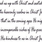 Ephesians 2:6-7, Vinyl Wall Art, God Raised and Seated Us Heavenly Realms Christ