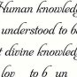 Human knowledge must be understood to be loved. Divine knowledge must be love...