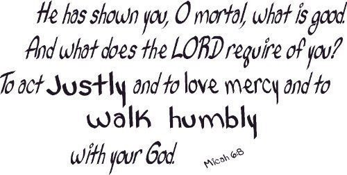 Micah 6:8, Vinyl Wall Art, Shown Mortal Man Good Justice Mercy Walk Humbly W God