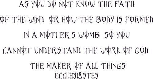 Ecclesiastes 11:5, Vinyl Wall Art, Know Path Wind Body Formed Work of God