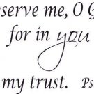 Psalm 16:1, 11 x 22 Bible Verse Wall Decal ~ Scripture Wall Art Decor