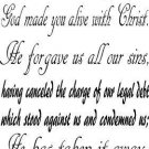 Colossians 2:13-14, Vinyl Wall Art, When You Were Dead in Your Sins and in th...
