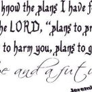 Jeremiah 29:11 Wall Art, Hope and a Future, Plans for You, Says the Lord
