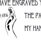 Isaiah 49:16, Vinyl Wall Art, See, I Have Engraved You on the Palms of My Hands