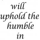 Proverbs 29:23, Vinyl Wall Art, Honor will uphold the humble in spirit
