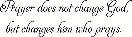 Prayer Changes Bible verse wall decals, scripture, Vinyl Art, stickers, love