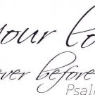 Psalm 26:3, Vinyl Wall Art, Your Love Is Ever Before Me, God