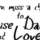 Never Miss a Chance,Vinyl Wall Art, love, decals, stickers, quotes, bible verse