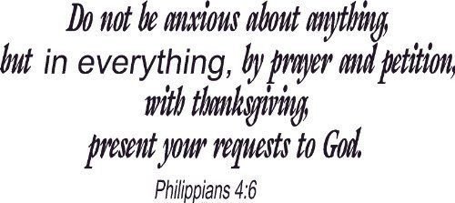 Philippians 4:6, Bible verse wall decals, scripture, Vinyl Art, stickers, love