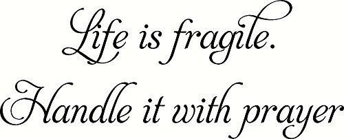 Life Is Fragile, Bible verse wall decals, scripture, Vinyl Art, stickers, love