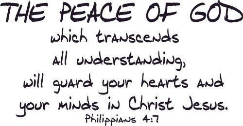 Philippians 4:7, Vinyl Wall Art, the Peace of God, Understanding, Guard Hearts