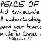 Philippians 4:7, Vinyl Wall Art, the Peace of God, Understanding, Guard Hearts