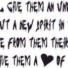 Ezekiel 11:19, Vinyl Wall Art, Bible Verse, New Undivided Heart, Remove Stone