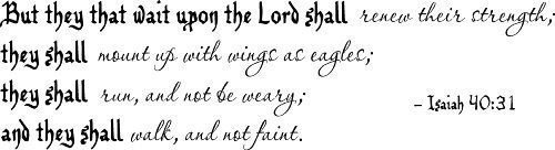 Isaiah 40:31, Vinyl Wall Art, They That Wait Upon the Lord Shall Renew Their ...
