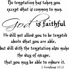 1 Corinthians 10:13 20"x22" Bible Verse Wall Decal by Scripture Wall Art - Decor
